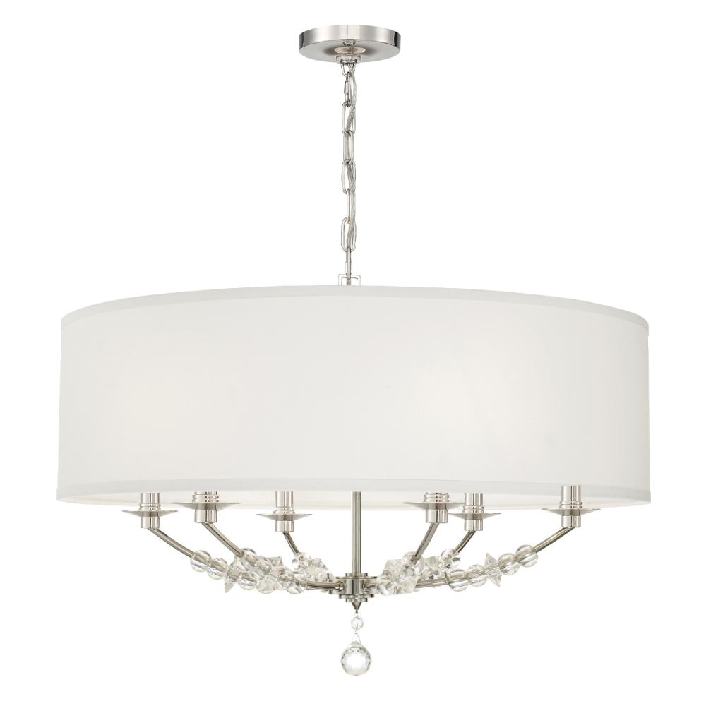 Mirage 30'' Drum Shade Polished Nickel Chandelier