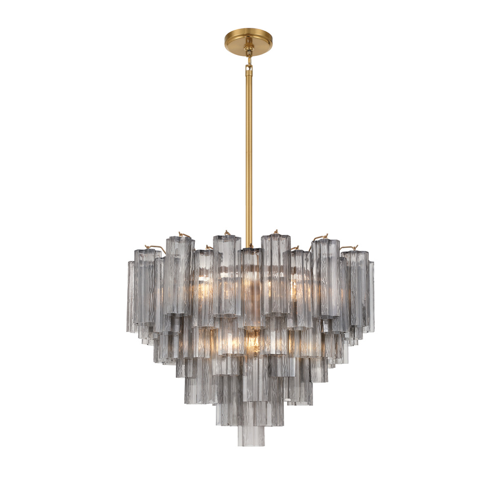 Addis 12 Light Aged Brass Chandelier
