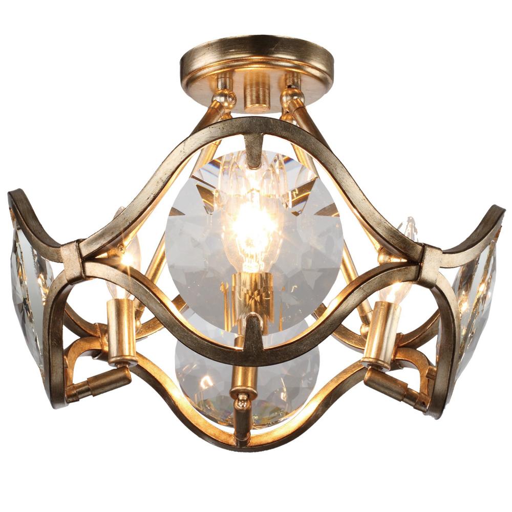 Quincy 16'' Distressed Twilight Semi Flush Mount