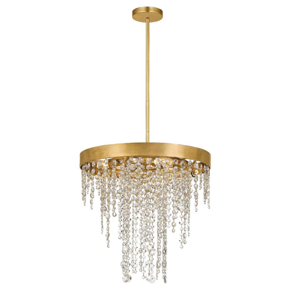 Winham 20'' Hand Cut Crystal Antique Gold Chandelier