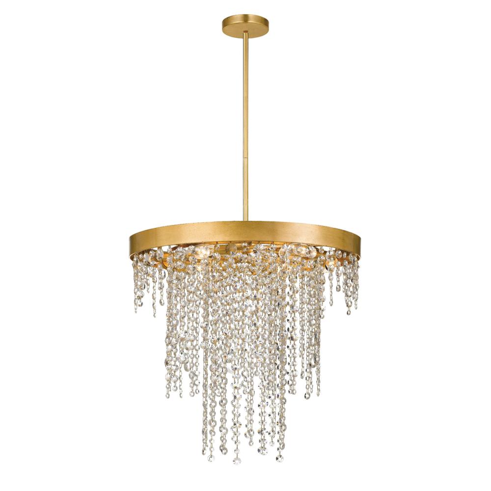 Winham 24'' Hand Cut Crystal Antique Gold Chandelier