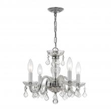 Crystorama 1064-CH-CL-I - Traditional Crystal 15'' Italian Crystal Polished Chrome Chandelier