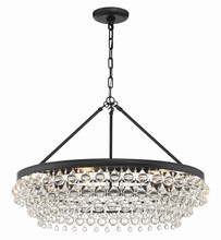 Crystorama 275-MK - Calypso 30'' Crystal Teardrop Matte Black Chandelier