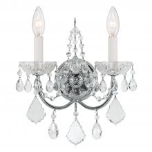 Crystorama 3222-CH-CL-I - Imperial 12'' Italian Crystal Polished Chrome Sconce