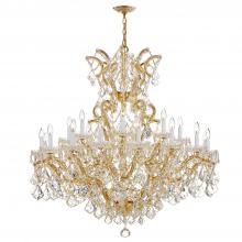 Crystorama 4424-GD-CL-MWP - Maria Theresa 46'' Hand Cut Crystal Gold Chandelier
