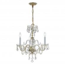 Crystorama 5044-PB-CL-I - Traditional Crystal 16'' Italian Crystal Polished Brass Chandelier