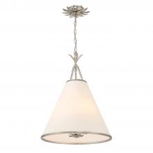 Crystorama 564-SA - Broche 4 Light Antique Silver Pendant