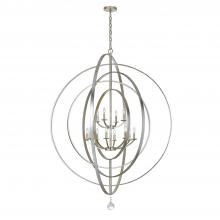 Crystorama 590-SA - Luna 12 Light Antique Silver Sphere Chandelier