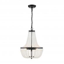 Crystorama 603-MK - Rylee 3 Light Matte Black Mini Chandelier