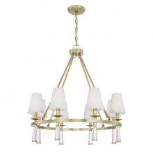 Crystorama 8867-AG - Baxter 8 Light Antique Aged Brass Chandelier