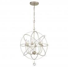 Crystorama 9226-OS - Solaris 6 Light Olde Silver Sphere Chandelier