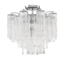 Crystorama ADD-300-CH-CL_CEILING - Addis 17.75'' Polished Chrome Semi Flush Mount