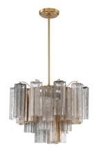 Crystorama ADD-306-AG-AU - Addis 19.75'' Aged Brass Chandelier