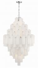 Crystorama ADD-319-CH-WH - Addis 31.5'' Polished Chrome Chandelier