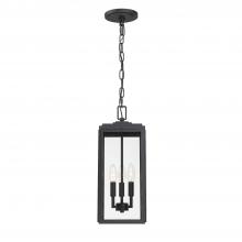 Crystorama BYR-80105-MK - Byron 3 Light Matte Black Outdoor Pendant
