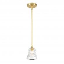 Crystorama GRG-1040-AG - Gregory 1 Light Aged Brass Mini Pendant