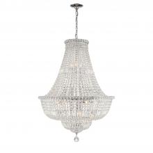 Crystorama ROS-A1015-CH-CL-MWP - Roslyn 15 Light Polished Chrome Chandelier