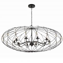 Crystorama ZUC-A9039-EB-GA - Zucca 10 Light English Bronze + Antique Gold Chandelier