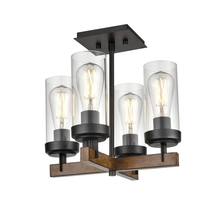 DVI DVP38611GR+IW-CL - OKANAGAN 4 LIGHT SEMI FLUSH