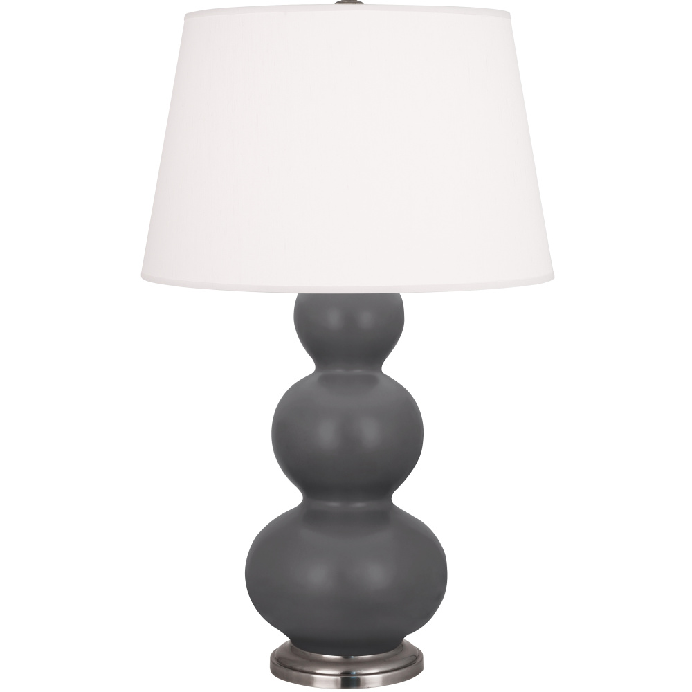 Matte Ash Triple Gourd Table Lamp