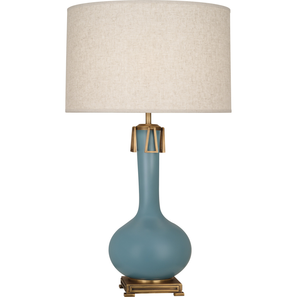 Matte Steel Blue Athena Table Lamp