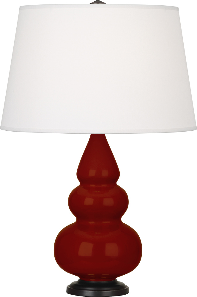 Oxblood Small Triple Gourd Accent Lamp