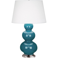 Robert Abbey 363X - Peacock Triple Gourd Table Lamp