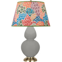 Robert Abbey MST55S - Matte Smokey Taupe Double Gourd Table Lamp