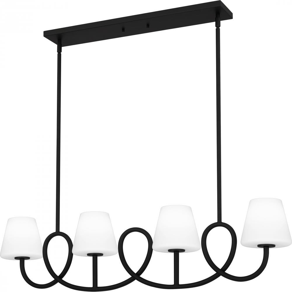 Atkins 4-Light Matte Black Island Light