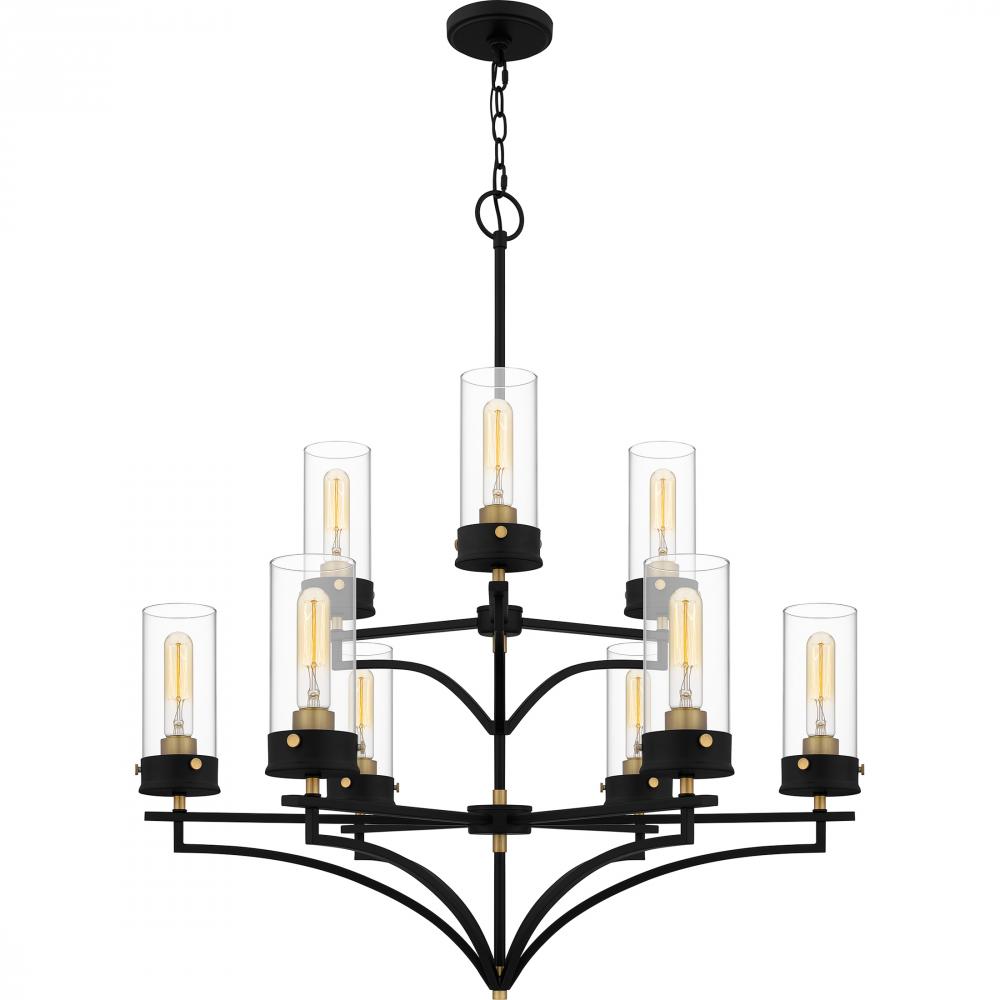 Hillside 9-Light Matte Black Chandelier
