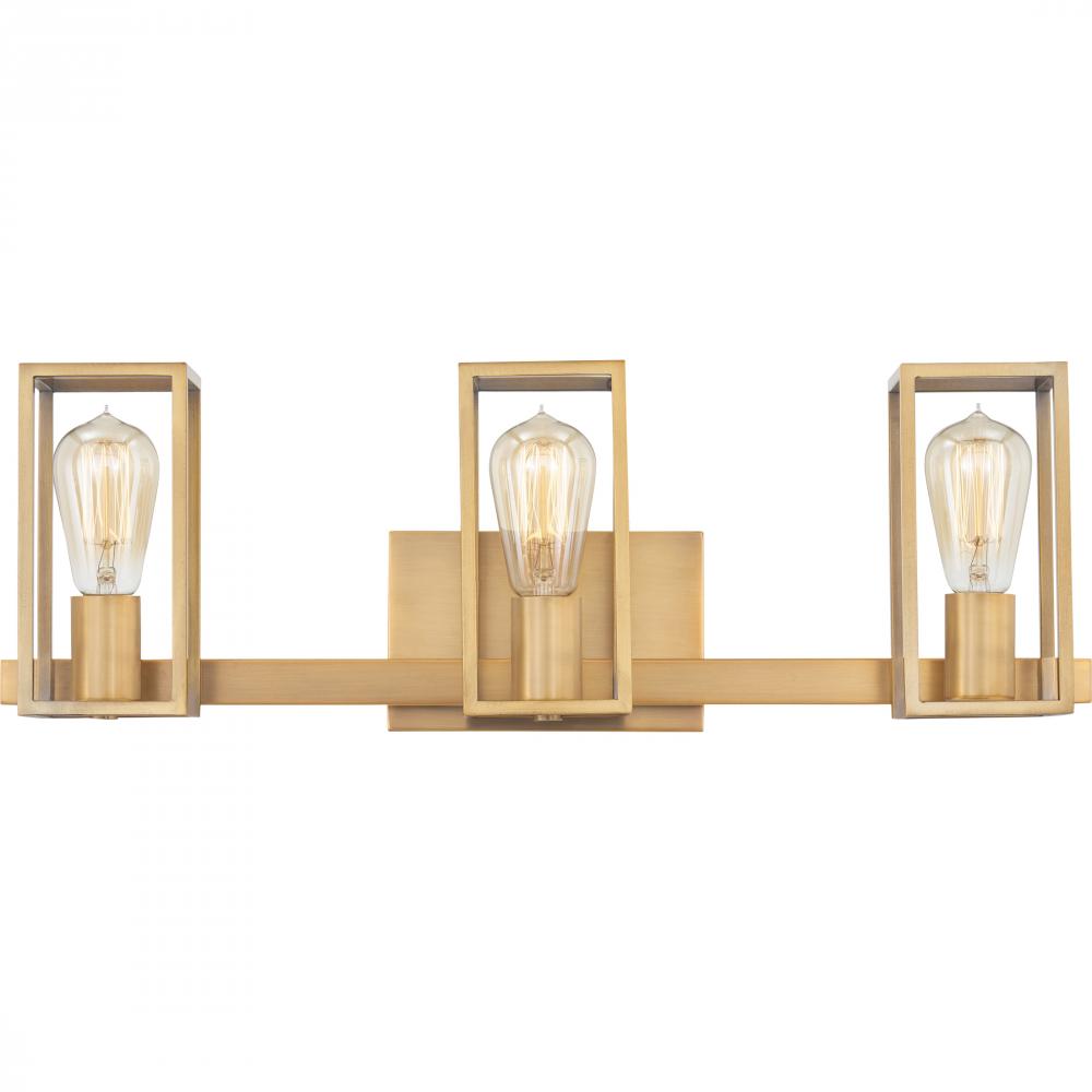 Leighton 3-Light Weathered Brass Vanity Light