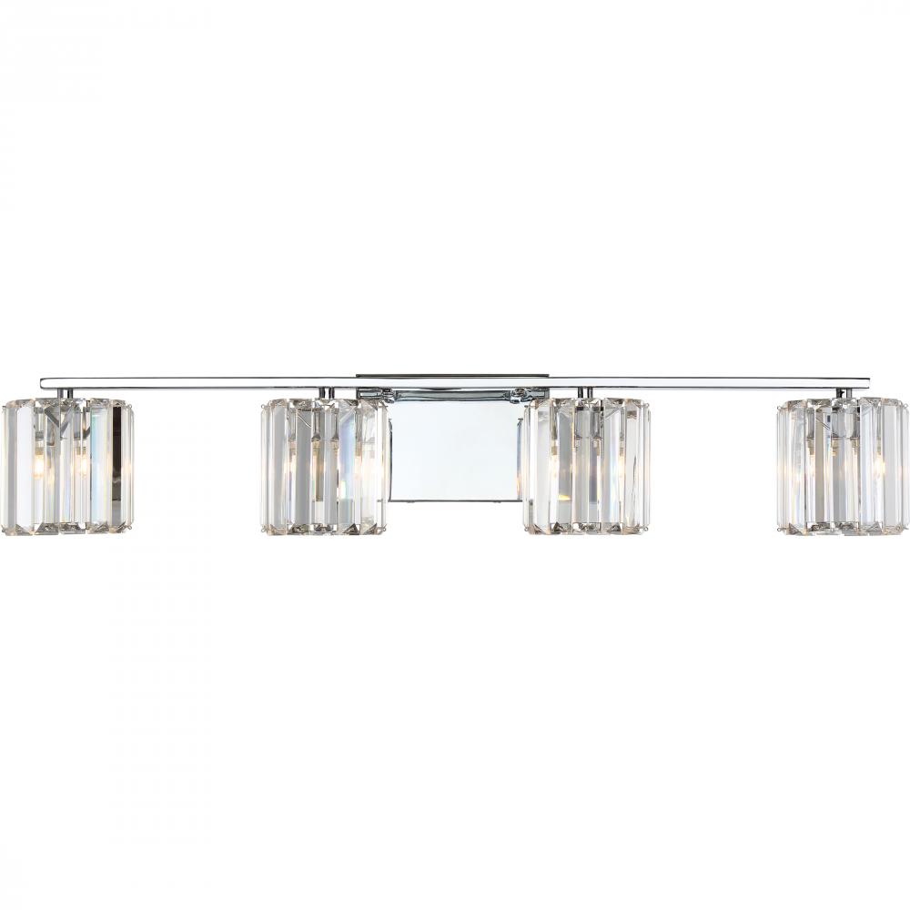 Divine 4-Light Polished Chrome Vanity Light