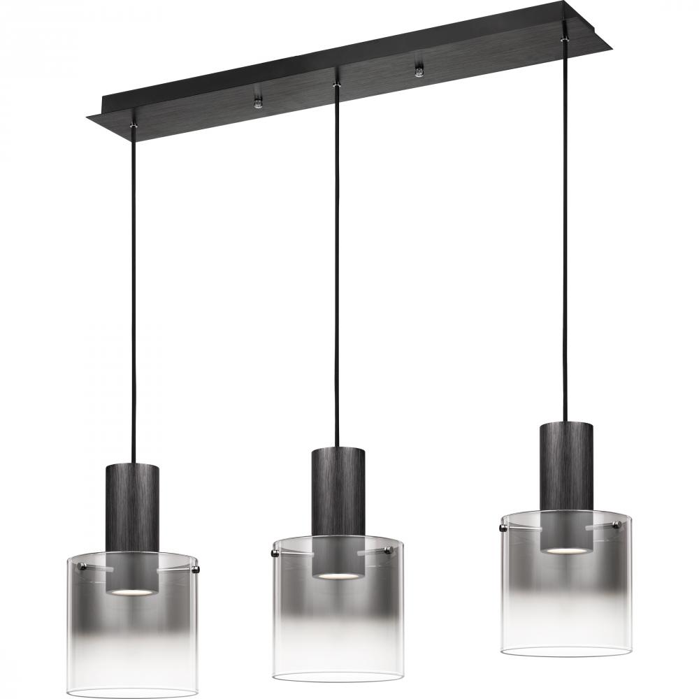 Kilmer Integrated LED Earth Black Linear Chandelier