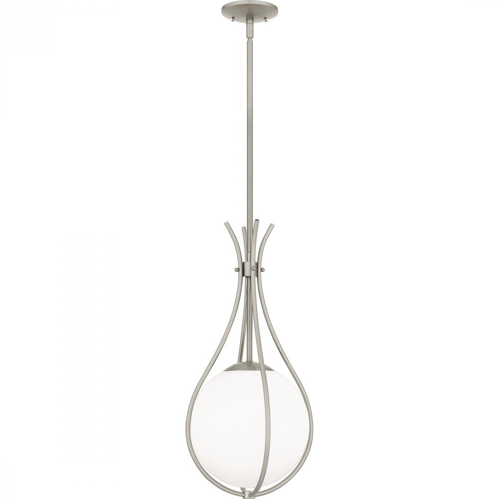 Aliyah 1-Light Brushed Nickel Mini Pendant Light