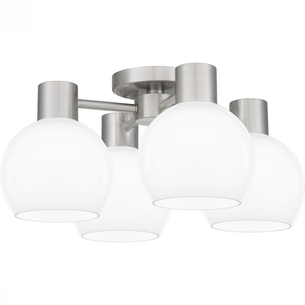 Donahue 4-Light Brushed Nickel Semi-Flush Mount Light