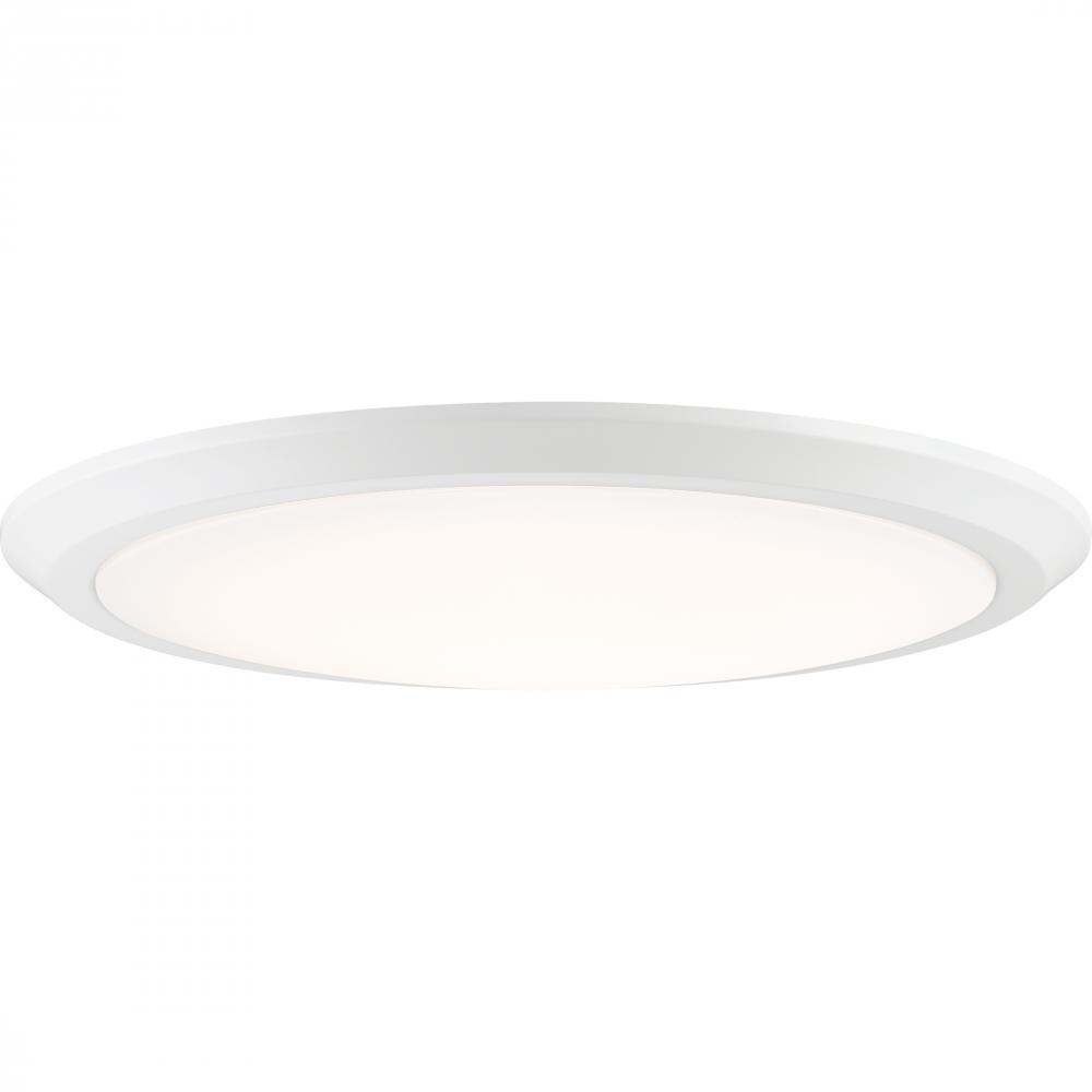 Verge Integrated LED White Lustre Flush Mount Light