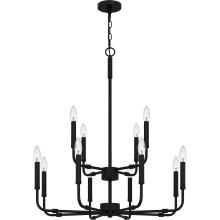 Quoizel ABR5128MBK - Abner 12-Light Matte Black Chandelier