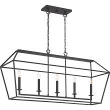 Quoizel AVY542PN - Aviary 5-Light Palladian Bronze Linear Chandelier