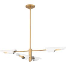 Quoizel LOI444BWS - Leoni 4-Light Brushed Weathered Brass Island Light