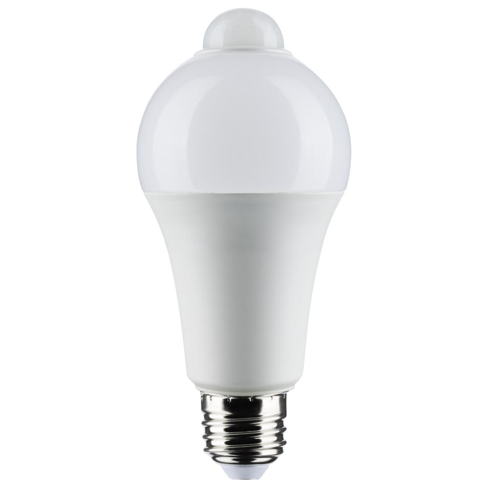 12 Watt A19 LED; White; 3000K; 1050 Lumens; 120 Volt; PIR Sensor; Non-Dimmable