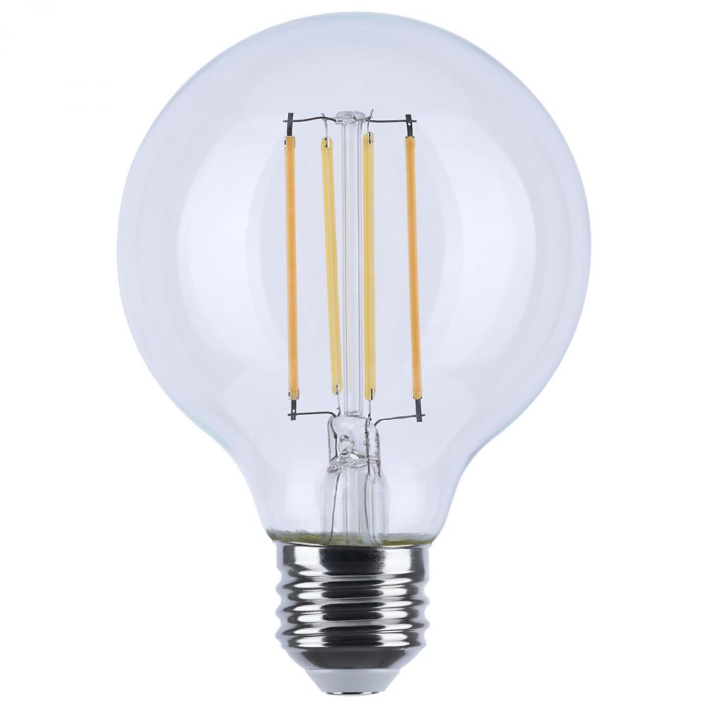 8 Watt LED G25; 3000K-2000K Warm Dimming; Medium Base; Clear Finish