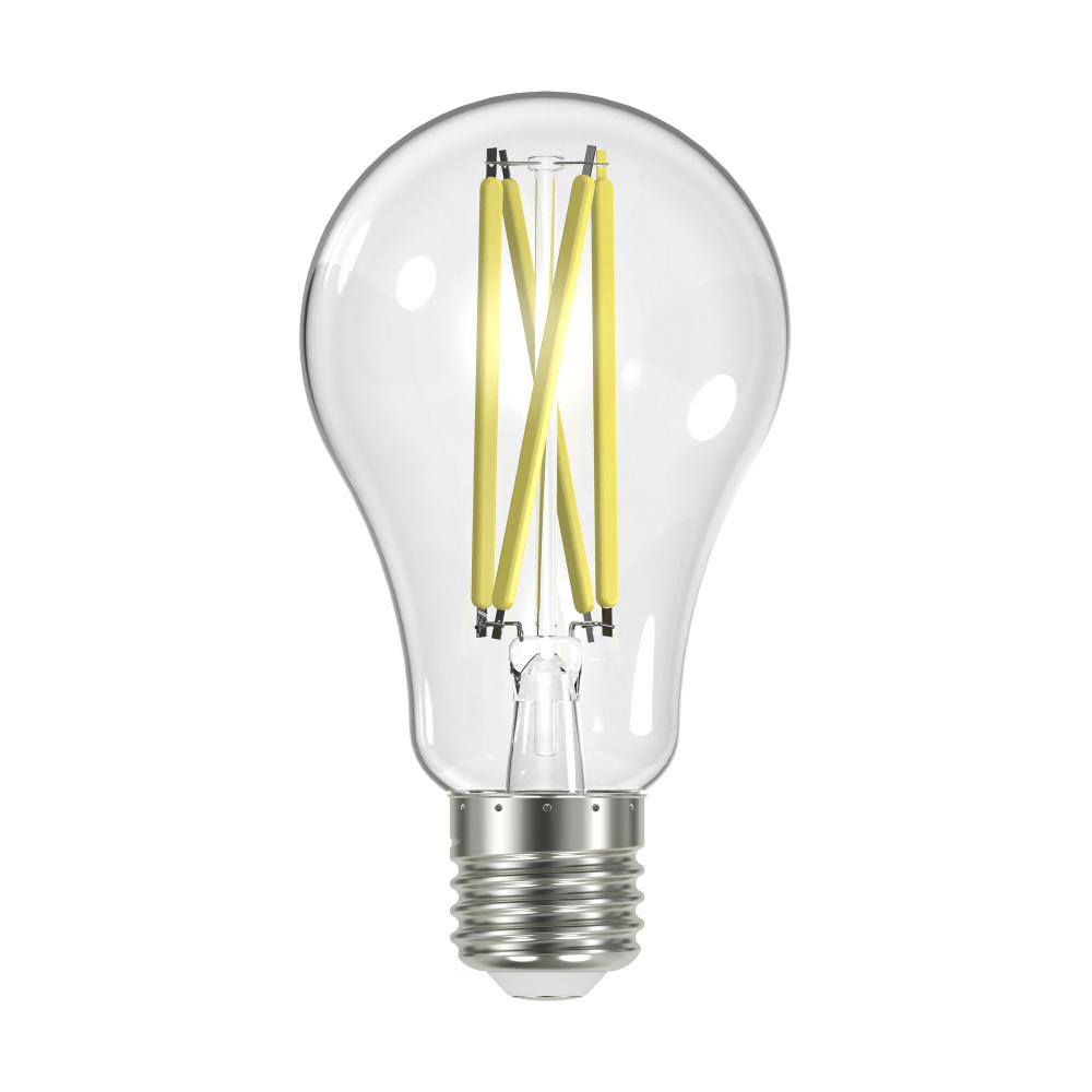 12.5 Watt A19 LED Filament; Clear; Medium Base; 3000K; 90 CRI; 120 Volt