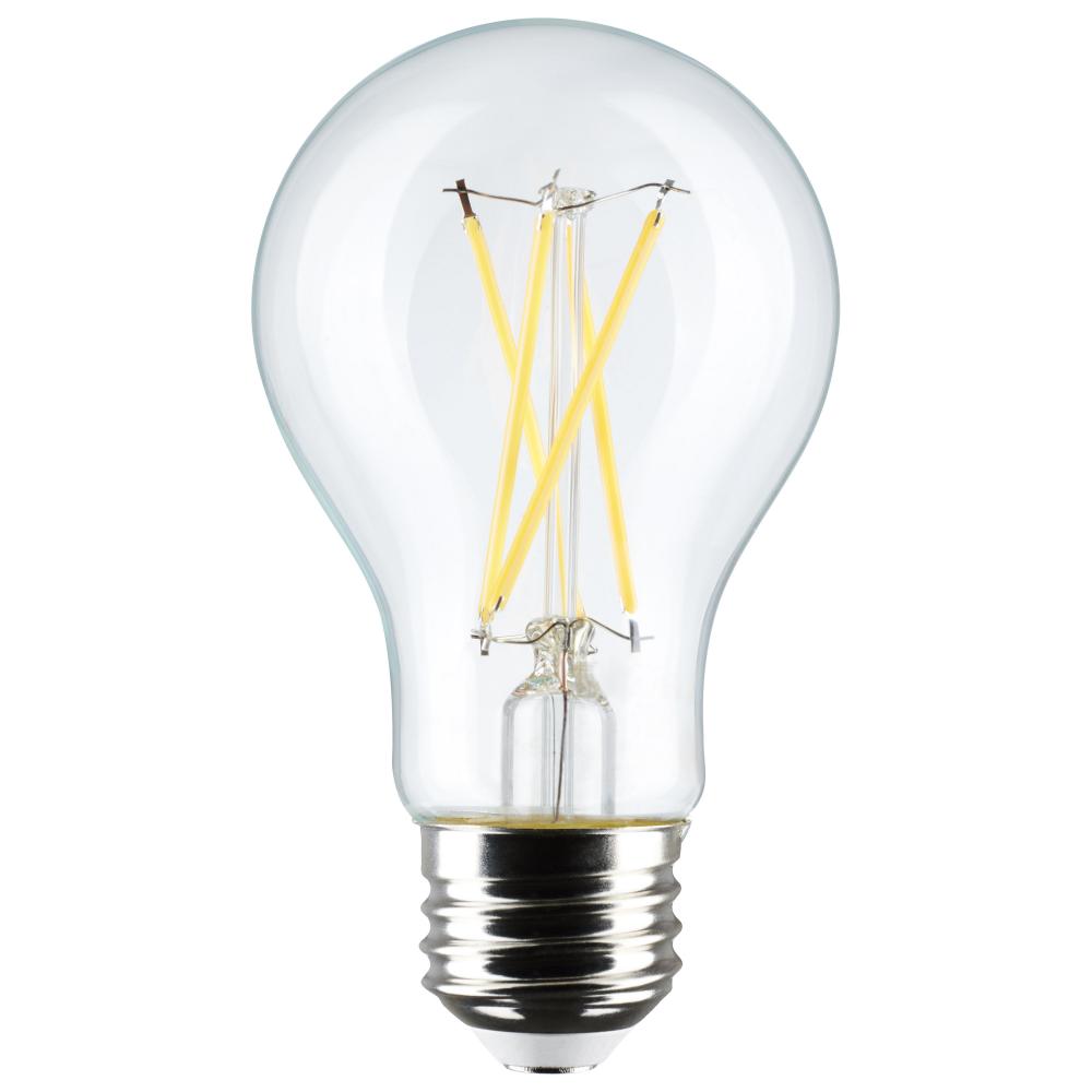8 Watt A19 LED Filament; Clear; 4000K; Medium Base; 120 Volt; 4-Pack