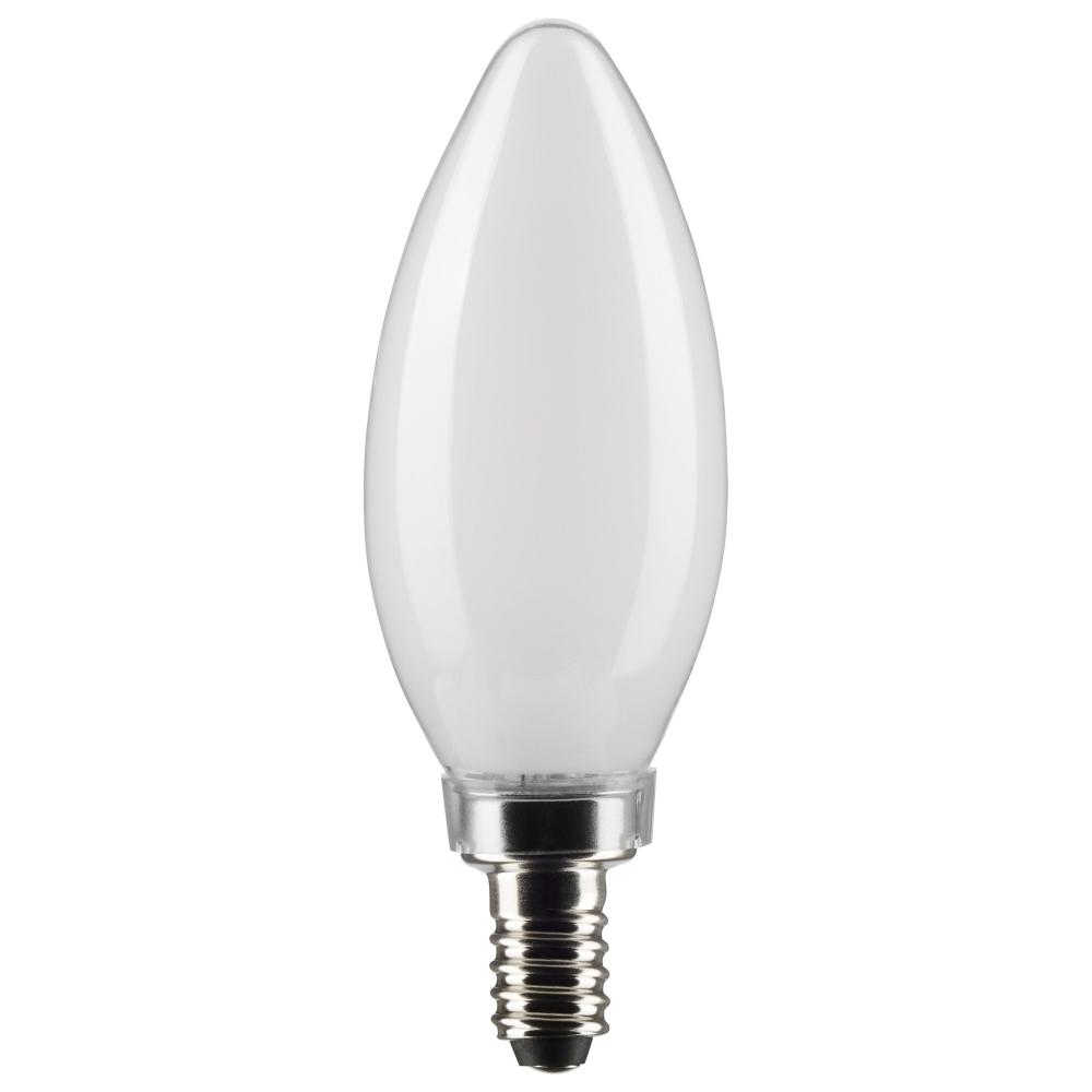 4 Watt B11 LED Filament; Frost; Candelabra base; 90 CRI; 3000K; 120 Volt