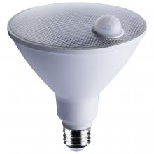 Satco Products Inc. S11443 - 14 Watt PAR38 LED; White; 3000K; 1100 Lumens; 120 Volt; PIR Sensor; Non-Dimmable