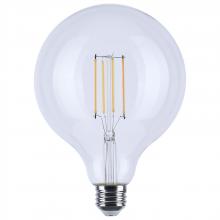 Satco Products Inc. S12155 - 8 Watt LED G40; 3000K-2000K Warm Dimming; Medium Base; Clear Finish