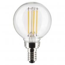 Satco Products Inc. S21211 - 5.5 Watt G16.5 LED Filament; Clear; Candelabra base; 90 CRI; 4000K; 120 Volt