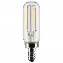 Satco Products Inc. S21340 - 2.8 Watt T6 LED Filament; Clear; Candelabra base; 90 CRI; 2700K; 120 Volt