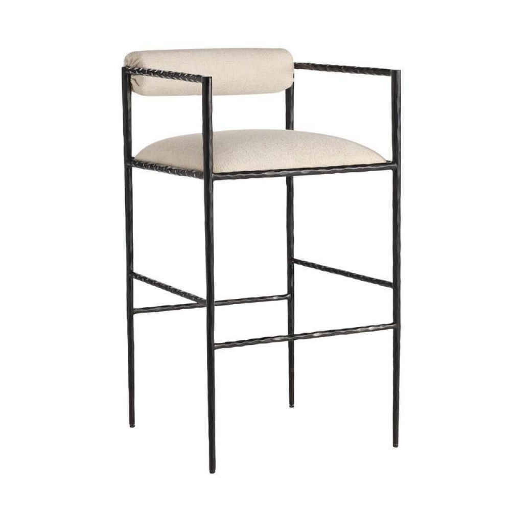 Barbana Bar Stool Oxford White Performance Fabric