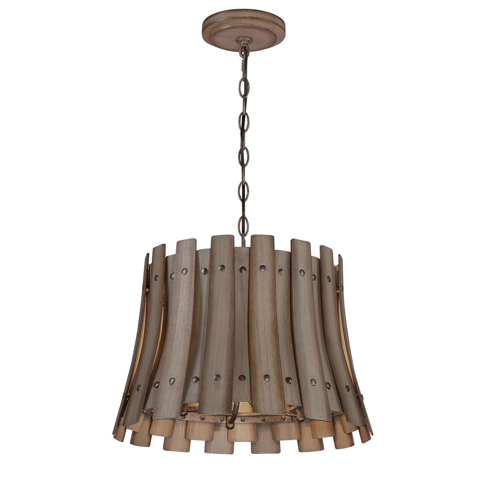 Panello, 4Lt Chandelier, Wood